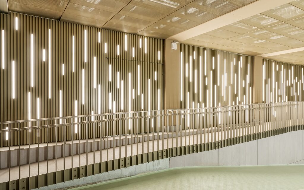 Linarte façade with integrated LED lighting
