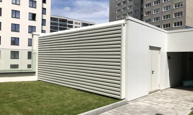 Sound insulation aluminum slat wall in Berlin