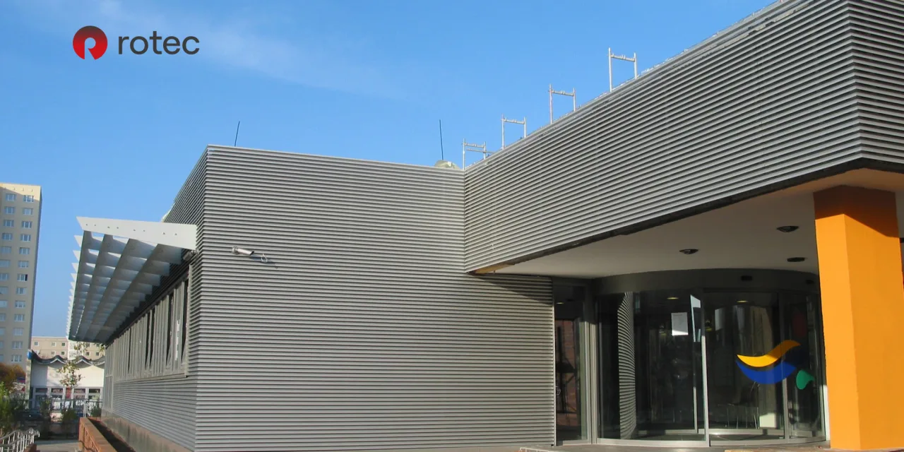 Aluminiowa fasada żaluzjowa w Poczdamie