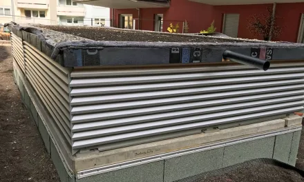 Ondergrondse garage ventilatie met groendak motorkap