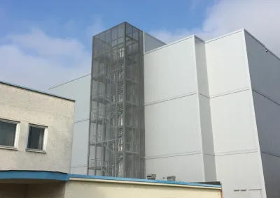 Stair tower cladding