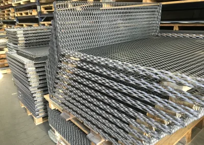 Expanded metal for railing infill
