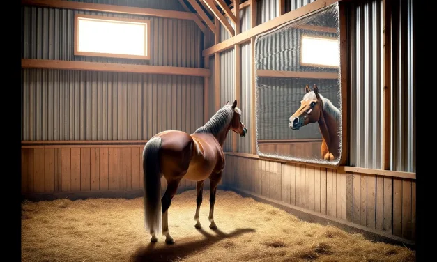 Les tôles miroir et les chevaux : des miroirs en acier inoxydable polis dans une écurie. Une histoire insolite