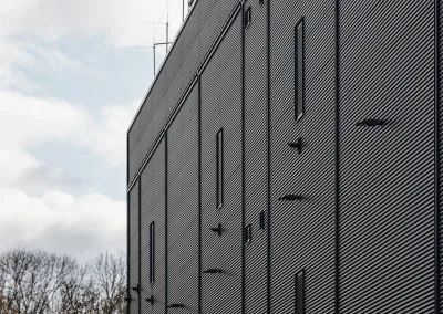 Exterior facade of a data center