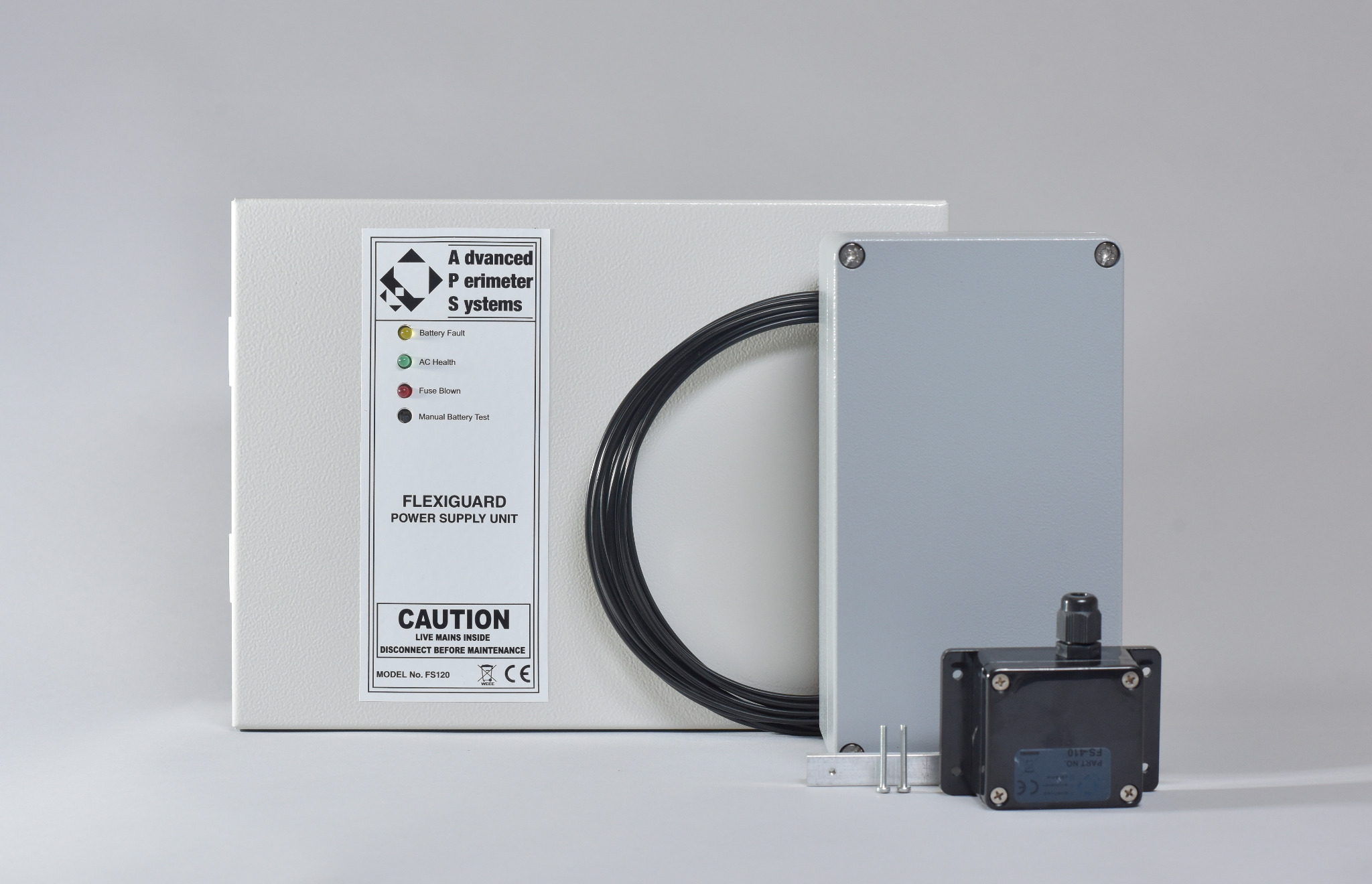 rotec APS Flexiguard FS30X Kit mit Steuereinheit, Sensorkabel und Anschlusskomponenten für elektronische Zaunüberwachung